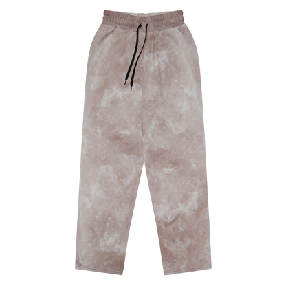 Rose Quartz Crystal Print Wide-leg Joggers