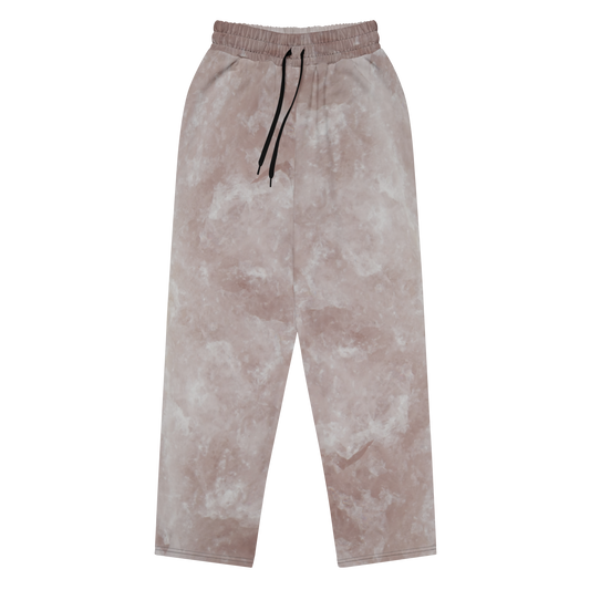 Rose Quartz Crystal Print Wide-leg Joggers