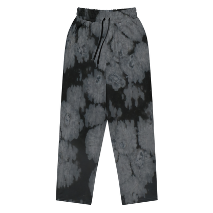 Snowflake Obsidian Crystal Print Wide-leg Joggers