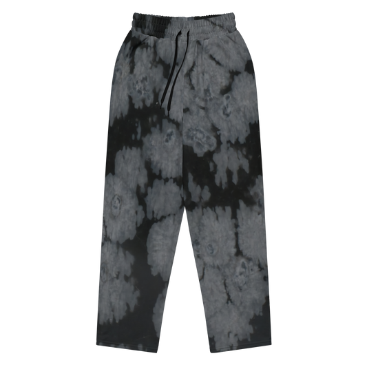 Snowflake Obsidian Crystal Print Wide-leg Joggers