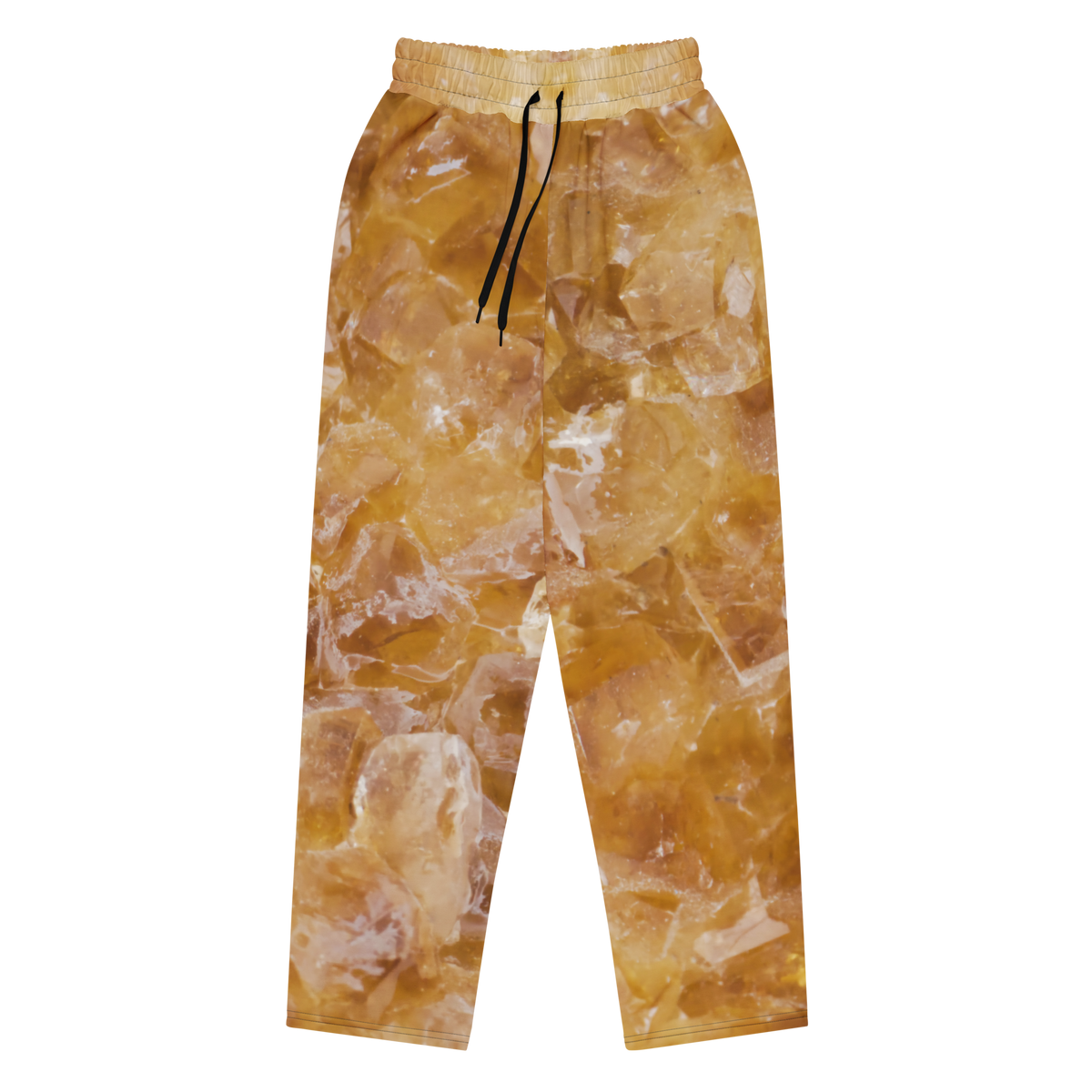 Citrine Crystal Print Wide-leg Joggers