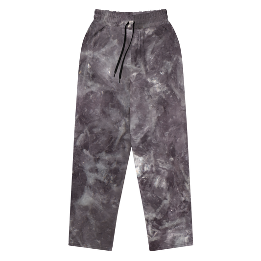 Amethyst Crystal Print Wide-leg Joggers